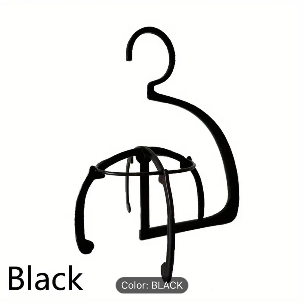 🆕 4 pc BLACK Portable Hat/Wig Hangers